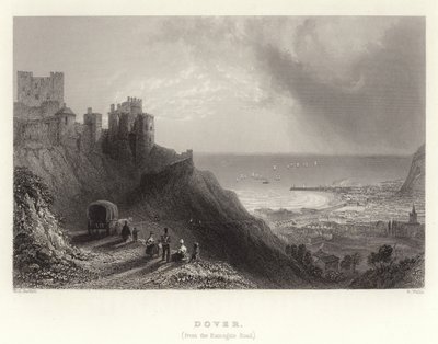 Dover, (von der Ramsgate Road) von William Henry Bartlett