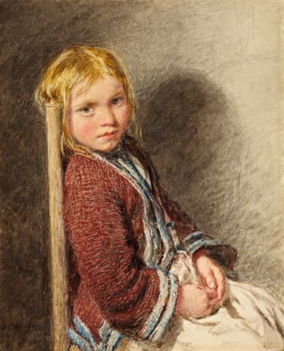 Der Schüchterne Sitzer, ca. 1840 von William Henry Hunt