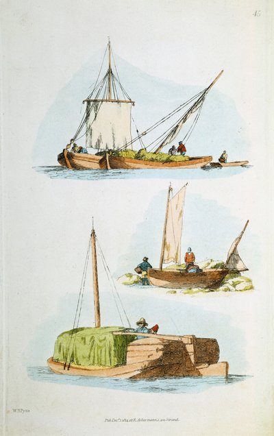 Traditionelle Norfolk-Boote, 1814 von William Henry Pyne