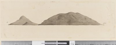 Seite 25b/d Profil einer nicht identifizierten Insel von William Hodges