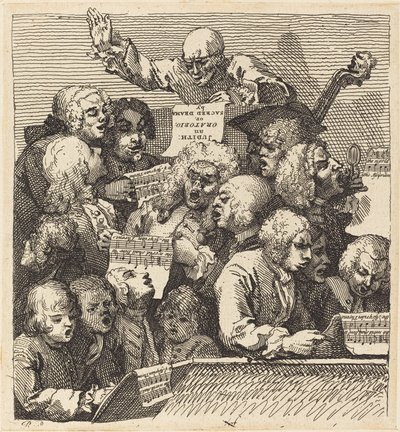 Ein Chor von Sängern von William Hogarth