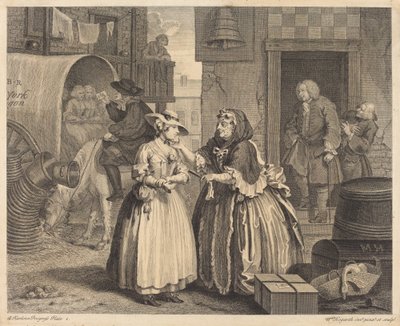 Der Lebensweg einer Dirne: pl.1 von William Hogarth
