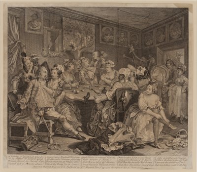 Der Lebenswandel eines Wüstlings, Platte 3, 2. Zustand von William Hogarth