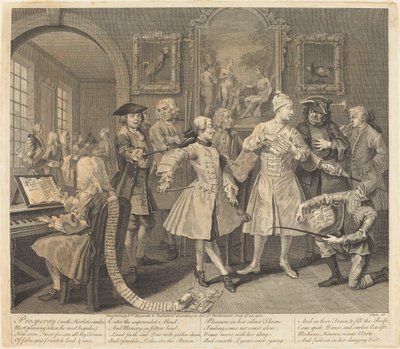 Der Lebenslauf eines Wüstlings: Platte 2 von William Hogarth