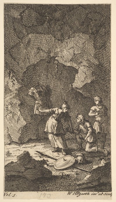 Cassandra, Frontispiz, Band 5, 1725 von William Hogarth