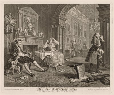 Heirat à la Mode: Platte II, 1745 von William Hogarth