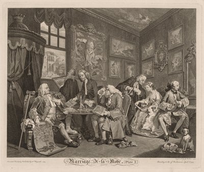 Heirat à la Mode: Der Vertrag, 1745 von William Hogarth