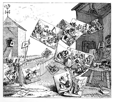 Die Schlacht der Bilder, 1745 von William Hogarth