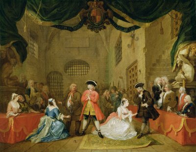 Die Bettleroper, Szene III, Akt XI von William Hogarth