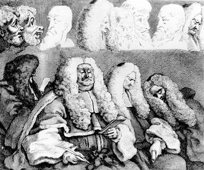 Die Bank, 1758 von William Hogarth