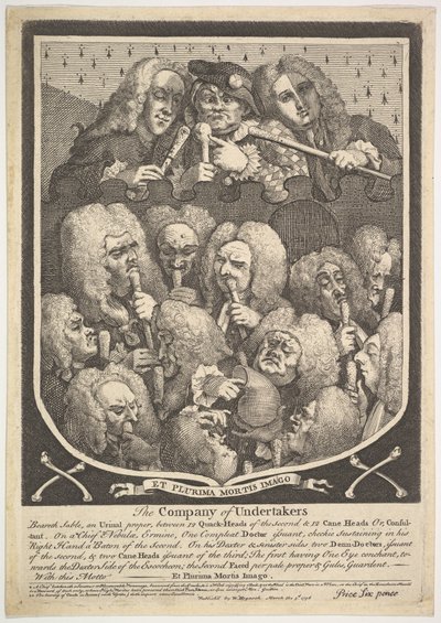 Die Gesellschaft der Bestatter, 3. März 1736 von William Hogarth