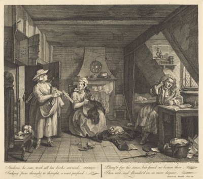 Der bedrängte Dichter von William Hogarth