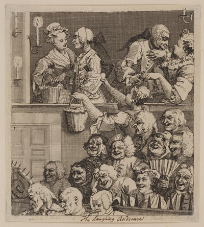 Das lachende Publikum von William Hogarth
