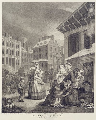 Tageszeiten: Morgen (Gravur) von William Hogarth