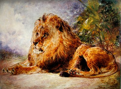 Ruhender Löwe von William Huggins