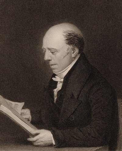 Porträt von Vincent Novello 1781-1861, 1830 von William Humphrys
