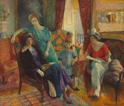 Familiengruppe, 1910-1911 von William James Glackens