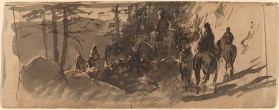 In der Sierra, ein Packzug von William Keith