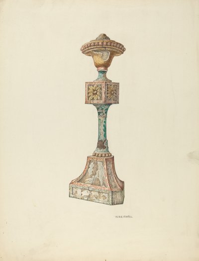 Zeremonieller Kerzenhalter Kirchliche Möbel, ca. 1941 von William Kieckhofel