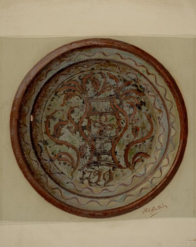 Pa. Deutscher Teller (ca. 1937) von William L Antrim
