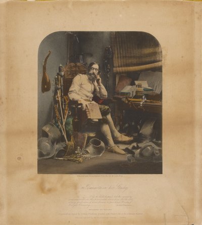Don Quijote in seinem Studierzimmer von William Lake Price