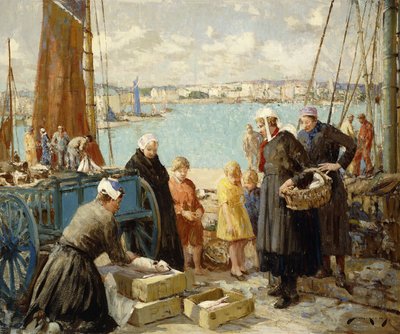 Vermarktung des Thunfischs, Concarneau von William Lee Hankey