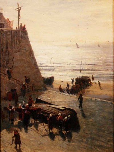 Netze trocknen von William Lionel Wyllie