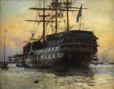 HMS Warspite von William Lionel Wyllie