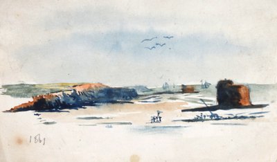 Blick nach Westen von Wimereux von William Lionel Wyllie