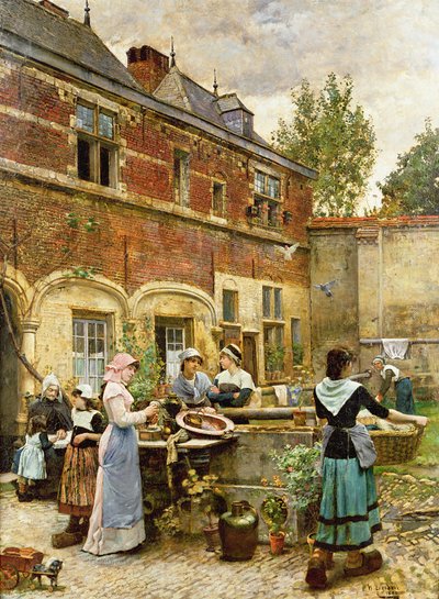 Armenhäuser, Antwerpen, 1880 von William Logsdail