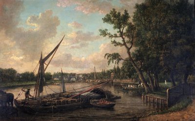 Richmond vom Surrey-Ufer, um 1800 von William Marlow