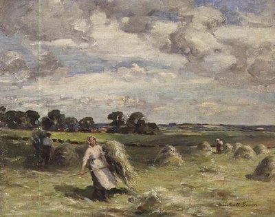 Ernte in der Nähe von Salroun, East Lothian von William Marshall Brown