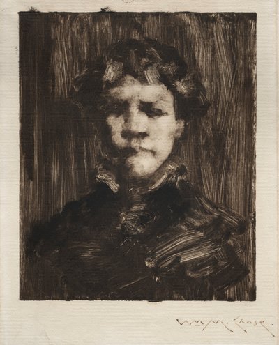 Kopf eines Jungen von William Merritt Chase