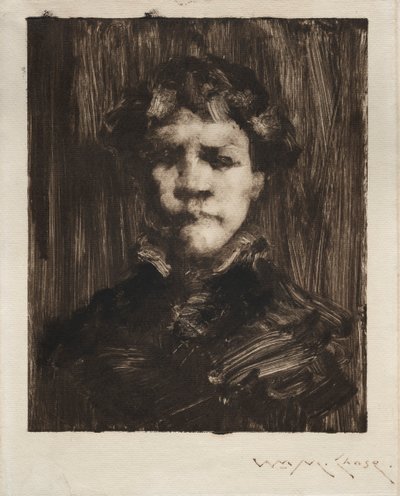 Kopf eines Jungen von William Merritt Chase