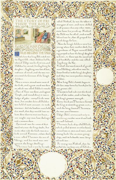 Kalligraphisches und illuminiertes Manuskript, ca. 1871-1873 von William Morris