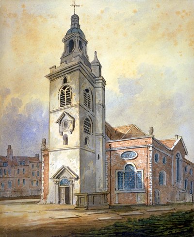 Kirche St. Mary, Whitechapel, London, ca. 1815 von William Pearson