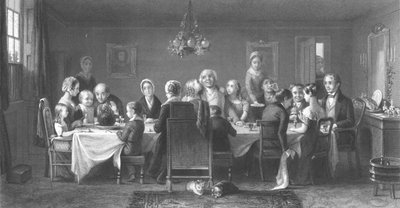 Der Weihnachtskuchen, ca. 1860er Jahre von William Ridgway