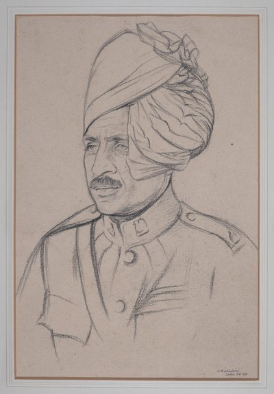 Indischer Kavallerist von William Rothenstein