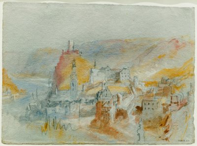 Cochem von oberhalb des Endertals aus gesehen von Joseph Mallord William Turner