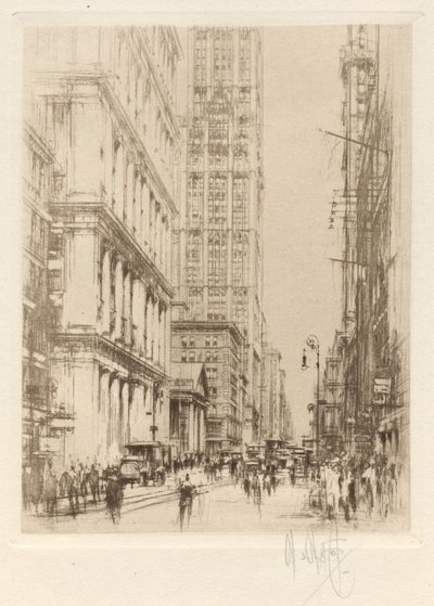 Lower Broadway, Downtown New York von William Walcot