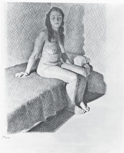 Sitzender Akt, ca. 1968-74 von William Wilkins
