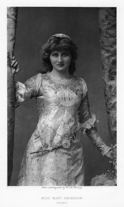 Mary Anderson, amerikanische Schauspielerin, um 1895 von William and Daniel Downey