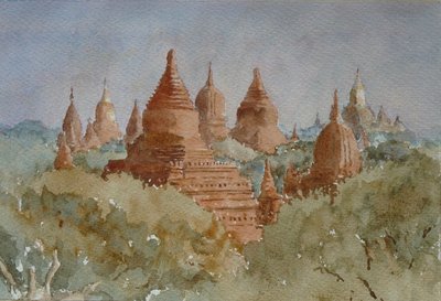 Bagan-Sonnenaufgang, in Richtung Ananda von Wilson Clive