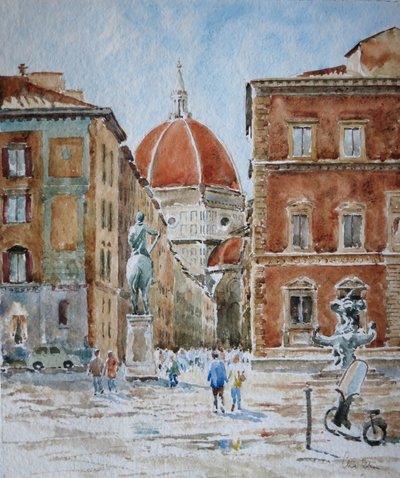 Piazza SS Annunziata, nach dem Wolkenbruch von Wilson Clive