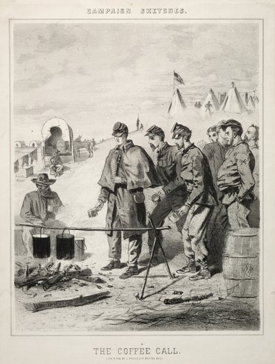 Kampagnenskizzen: Der Kaffeeruf, 1863 von Winslow Homer