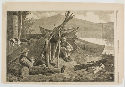 Camping in den Adirondack-Bergen von Winslow Homer