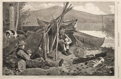 Camping in den Adirondack Mountains, 1874 von Winslow Homer