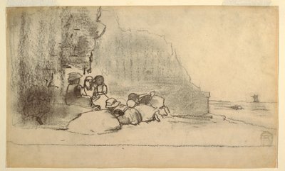 Kinder spielen am Strand, Cullercoats, England von Winslow Homer