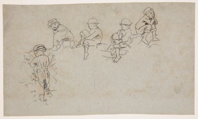Fünf Skizzen von Jungen von Winslow Homer