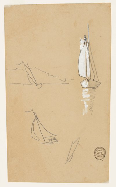 Vier Skizzen von Schaluppen von Winslow Homer